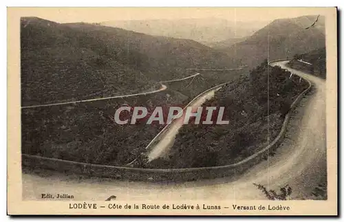 Lodeve - Cote de la Route de Lodeve a Lunas - Versant de Lodeve - Ansichtskarte AK