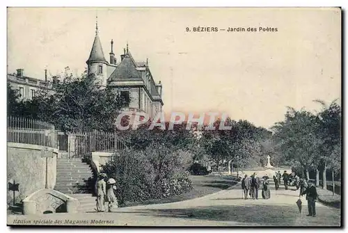 Beziers Cartes postales Jardin des poetes