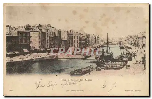 Sete CEtte Cartes postales Vue generale des quais