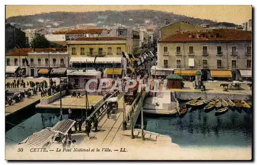 Sete Cette Ansichtskarte AK Le pont national et la ville