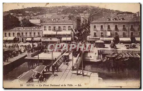 Sete Cette Ansichtskarte AK Le pont national et la ville