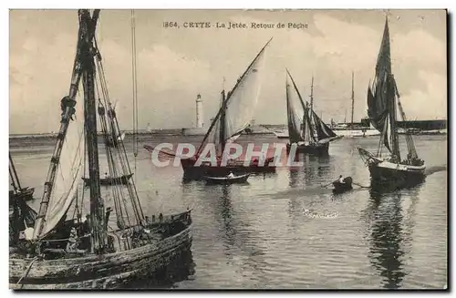 Sete Cette Cartes postales La jetee Retour de peche