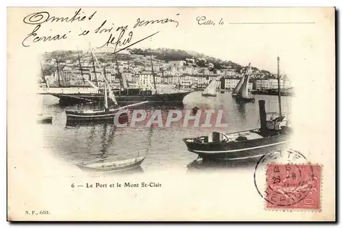 Cette - Sete - Le Port et le Mont St Clair - bateau - Lily Boyer - Ansichtskarte AK