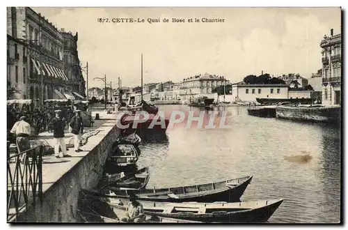 Sete - Cette - Le Quai et le Chantier - Cartes postales