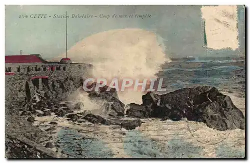 Sete - Cette - Station Balneaire - Coup de Mer et Tempete - Whale Station - Cartes postales