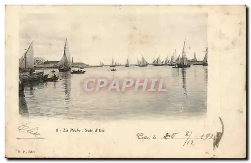 Sete - Cette - 1903 - La Peche - Soir d&#39ete - Cartes postales