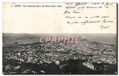 Sete - Cette - Vue Generale prise du Mont Saint Clair - Cartes postales