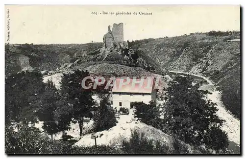 Creuse Crozant Ansichtskarte AK Ruines generales