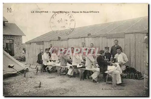 Creuse Ansichtskarte AK Camp de la Courtine CAmp militaire Repas de sous officiers (militaria)