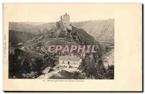 Creuse Crozant Ansichtskarte AK Ruines generales