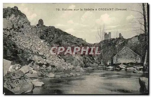 Creuse Crozant Ansichtskarte AK Ruines sur la Sedelle