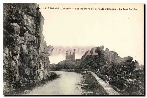 Creuse Crozant Ansichtskarte AK Les rochers de la route d&#39Eguzon La tour carree