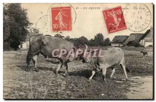 Creuse Crozant Cartes postales Combat de boeufs TOP