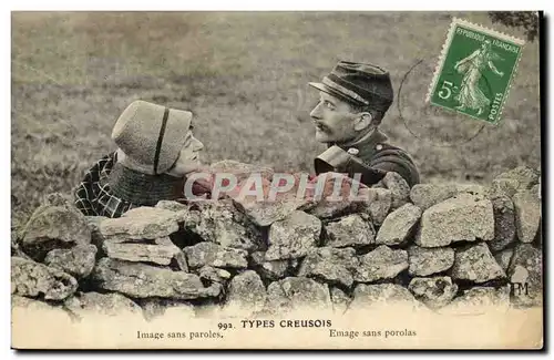 Creuse Cartes postales Types creusois Emage sans porolas Images sans paroles TOP