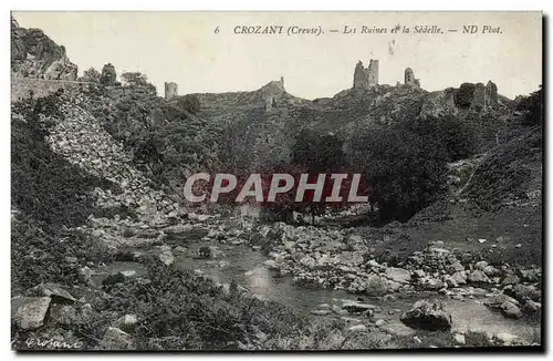 Creuse Cartes postales Crozant Les ruines et la Sedelle