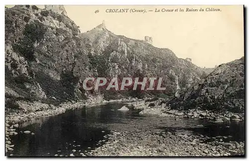 Creuse Ansichtskarte AK Crozant La creuse et les ruines du chateau
