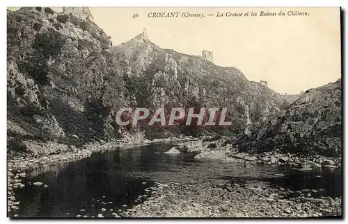 Creuse Cartes postales Crozant La creuse et les ruines du chateau