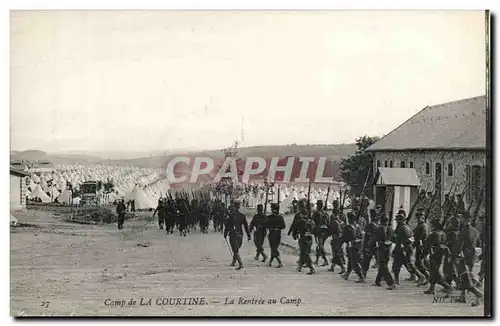 Creuse Cartes postales Camp de la Courtine La rentree au camp (militaria)