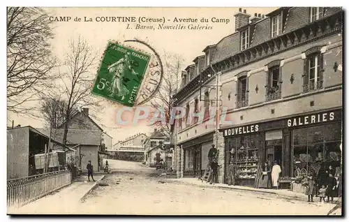 Creuse Cartes postales Camp de la Courtine Avenue du camp Nouvelles Galeries TOP