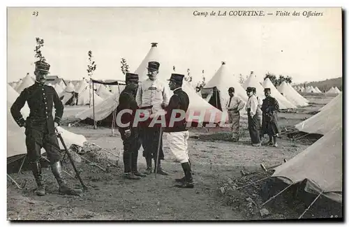 Creuse Cartes postales Camp de la Courtine Visite des officiers (militaria)