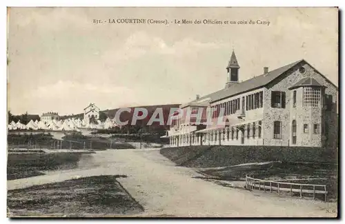 Creuse Cartes postales Camp de la Courtine Le mess des officiers et un coin du camp (militaria)