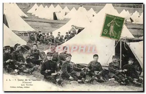 Creuse Cartes postales Camp de la Courtine Les tentes (militaria)