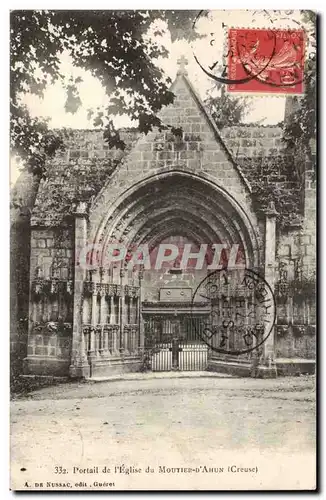 Creuse Cartes postales Portail de l'eglise du Moutier d'ahun