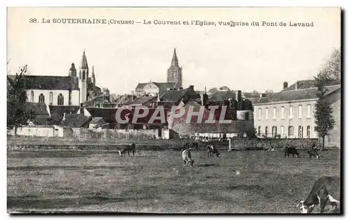 Creuse Cartes postales La Souterraine Le couvent et l&#39eglise vue prise du pont de Lavaud