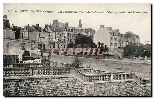 Creuse Cartes postales La passerelle place de la Font au Moine boulevard Mestadier