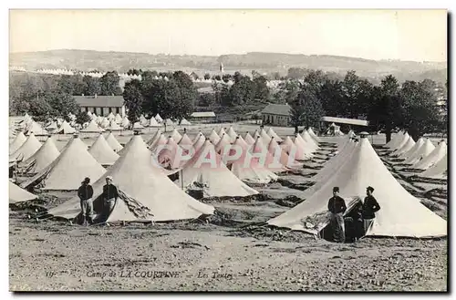 Creuse Cartes postales La Courtine les tentes (militaria)