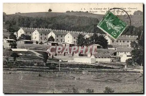 Creuse Cartes postales CAmp de la Courtine 2eme brigade Une vue des baraquements (militaria)