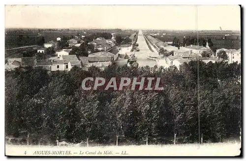 Aigues Mortes Cartes postales Le canal du Midi