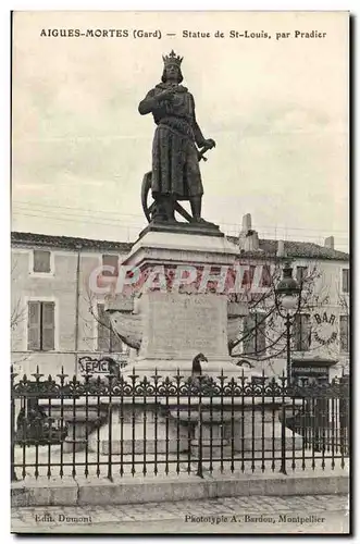 Aigues Mortes - Statue de St Louis Par Pradier Cartes postales