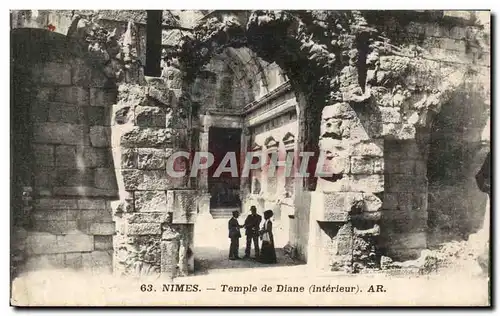 Nimes Cartes postales TEmple de Diane (interieur)