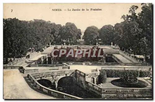 Nimes Cartes postales Le jardin de la Fontaine