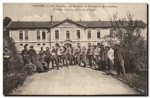 Givors Ansichtskarte AK Un groupe de blesses a l&#39hopital Montgelas