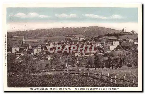 Cartes postales Villecheneve Vue prise du chemin du bois de Monly