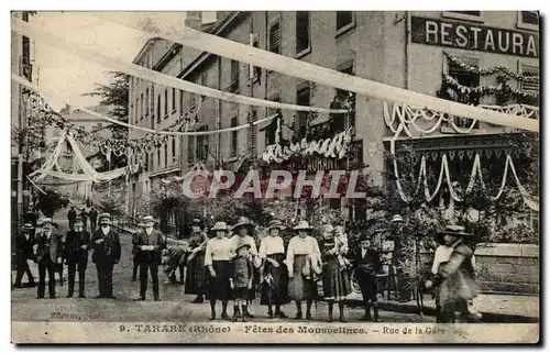 Cartes postales Tarare Fetes des Mousselines Rue de la gare