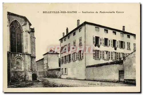 Cartes postales Belleville sur Saone Institution de mademoiselle Collin
