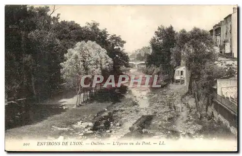 Environs de Lyon Ansichtskarte AK oullins L&#39izeron vu du pont