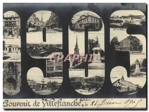 Cartes postales Souvenir de Villefranche 1905