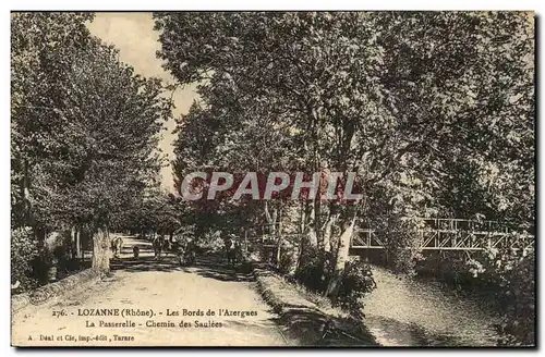 Lozanne Cartes postales Les bords de l&#39azergues La passerelle Chemin des Saulees