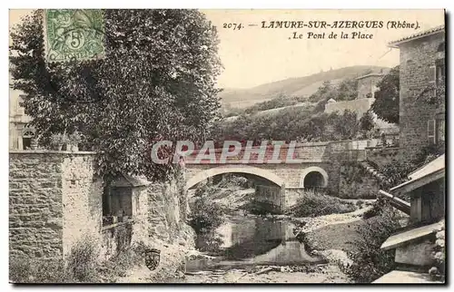 Lamure sur Azergues Cartes postales Le pont de la place