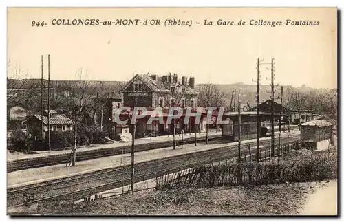 Collonges au Mont D&#39or Cartes postales La gare de Collonges Fontaines