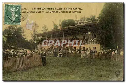 Charbonniere les Bains Cartes postales Les course d&#39anes La grande tribune et l&#39arrivee TOP (ane donkey)