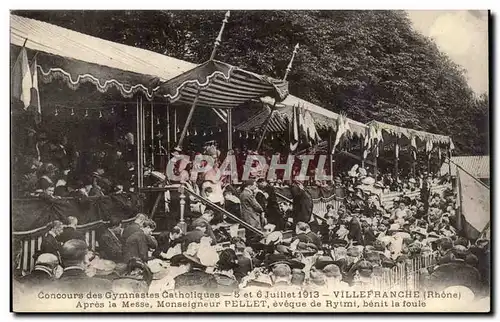 Cartes postales Concours des gymnastes catholiques 5 et 6 juillet 1913 Villefranche TOP