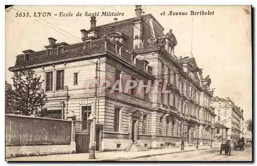 Lyon Cartes postales Ecole de sAnte militaire et avenue Berthelot