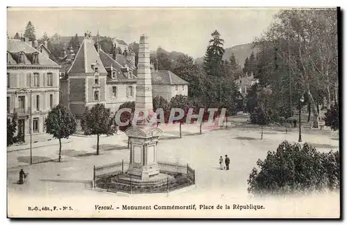 VEsoul Cartes postales Monument commemoratif Place de la Republique