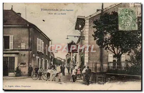 Fougerolles Cartes postales Rue de la gare TOP (cycliste)