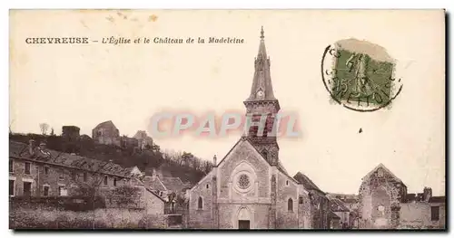 Chevreuse Cartes postales L&#39eglise et le chateau de la Madeleine